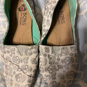 Skechers BOBS Women's Floral Gray Flats